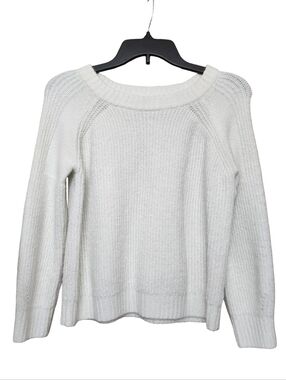 COPPER KEY Soft White Cropped Crew Neck Sweater Sz L